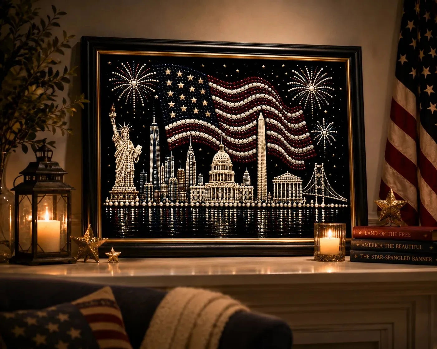 🦅🇺🇸 America 250th Anniversary Pearl Art Kit-DIY Patriotic Keepsake 1776-2026