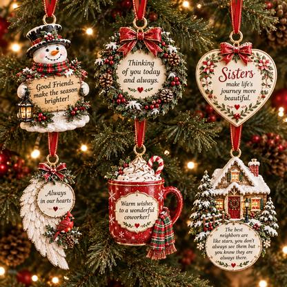 🎄Flat Christmas Metal Ornament – Heartfelt Holiday Keepsakes for Loved Ones