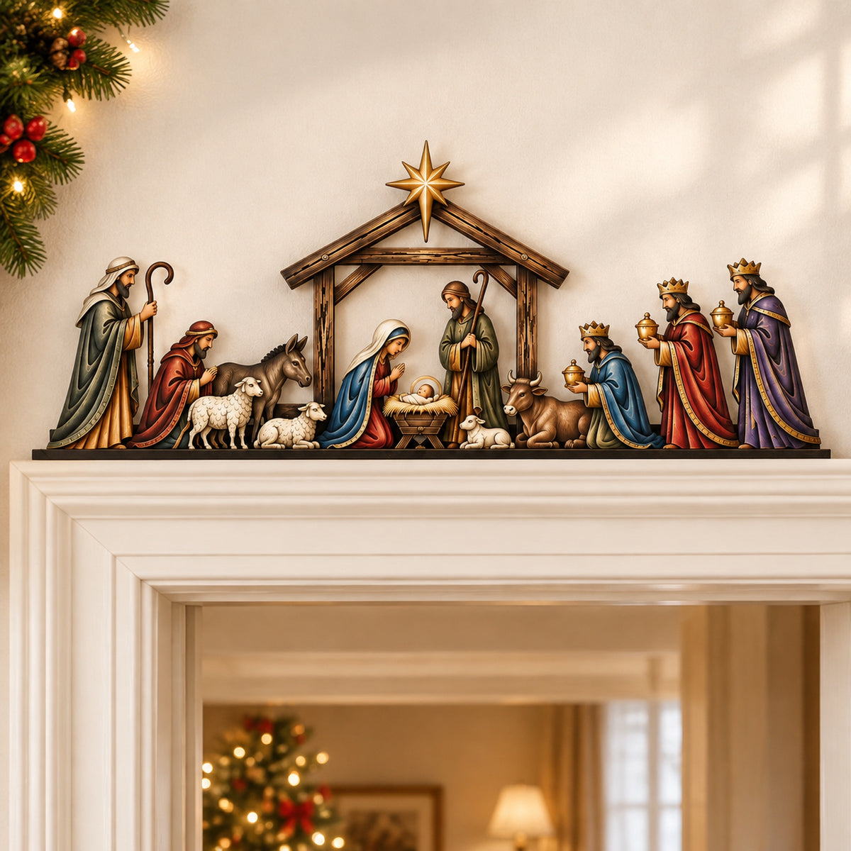 Nativity Scene Door Topper – Bring the Story of Christmas Home