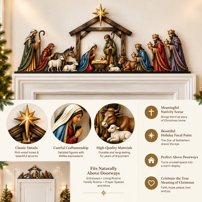 Nativity Scene Door Topper – Bring the Story of Christmas Home
