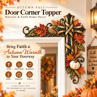 🍂 Autumn Door Frame Corner Topper –  Faith & Harvest Décor ✝️🎃