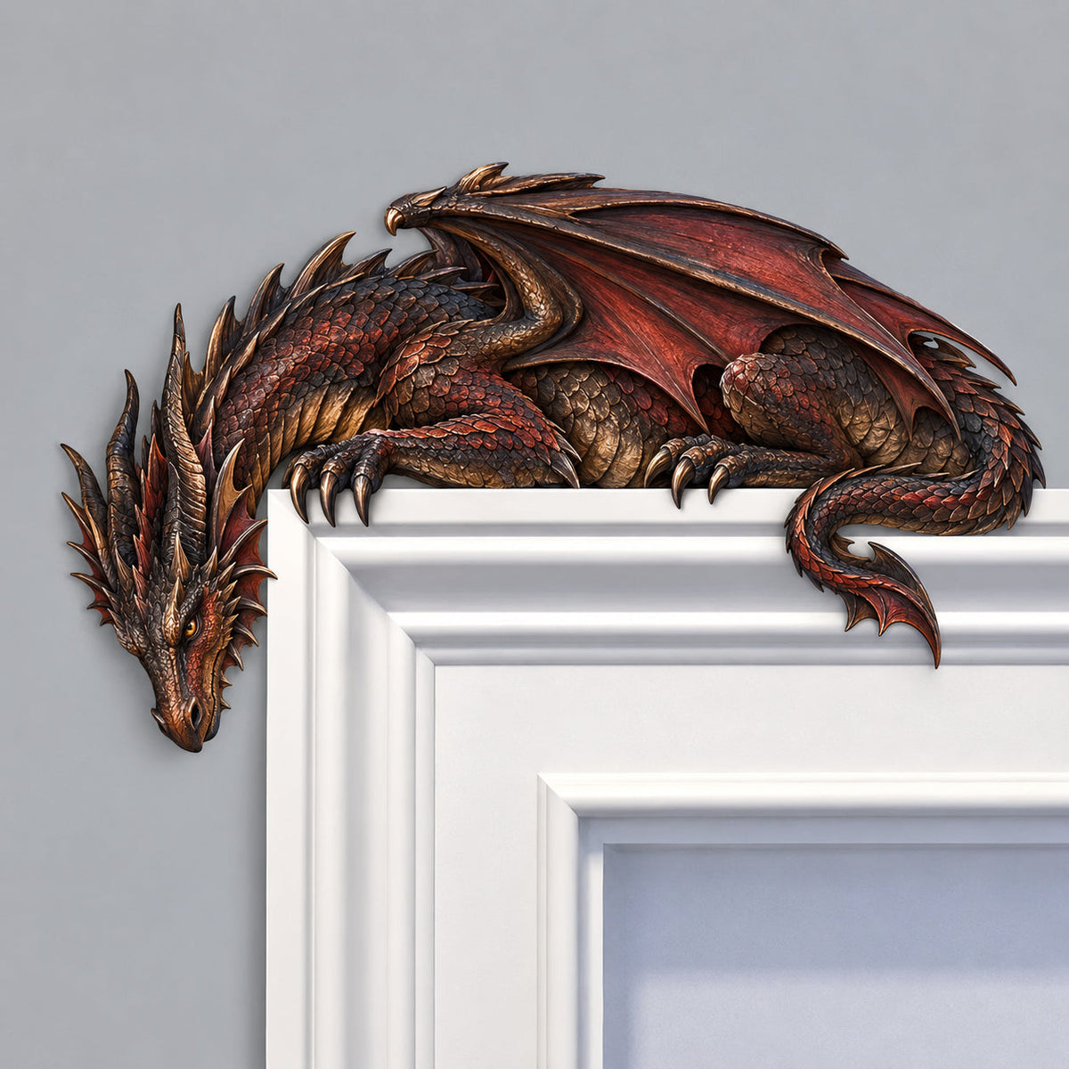 ⏳ Last Day 50% OFF – 🐉🔥 Sleeping Dragon Door Topper