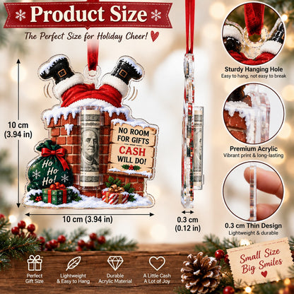 Christmas Cash Holder Ornament – Fun Money Gift Ornament for Tree