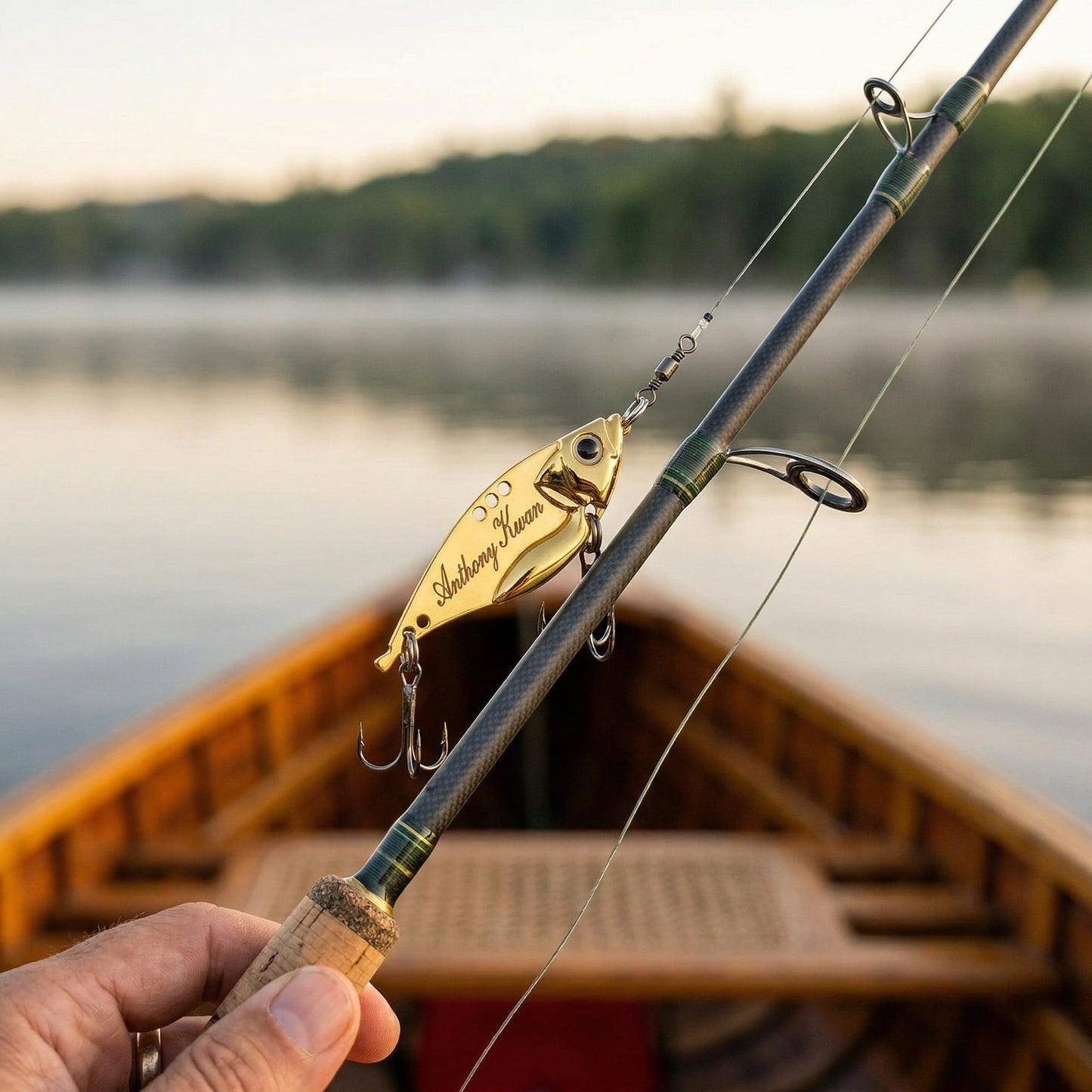 Custom Laser Engraved Fishing Lure: Personalized Gift for Dad
