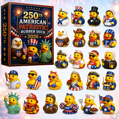 250th American Patriotic Rubber Duck Countdown Calendar 2026 – 24 Characters, 250 Years of Stories 🇺🇸