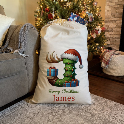 🎄 Personalized Christmas Gift Sack – A Festive Bag Made Just for Them