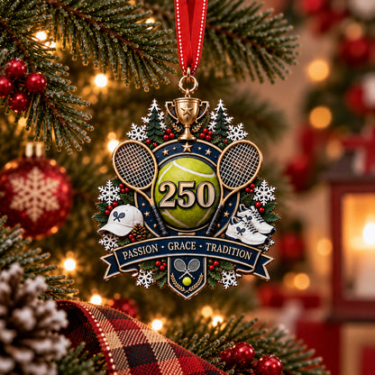 Sports "250" Milestone Christmas Ornament - Festive Holiday Keepsake Gift for Fans & Athletes