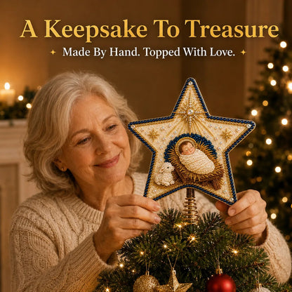 Christian Faith Pearl Diamond Art Christmas Tree Topper Kit