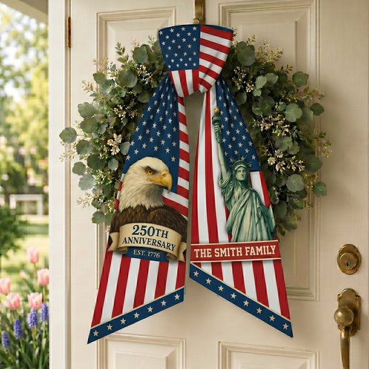 Personalized USA 250th Anniversary Wreath Sash