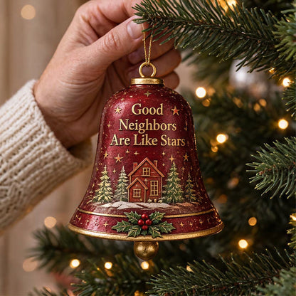 🔔 Sentimental Christmas Bell Ornament – 3D Keepsake with Gold Accents & Heartfelt Verse&nbsp;