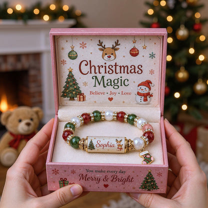 Personalized Christmas Magic Bracelet Gift Set