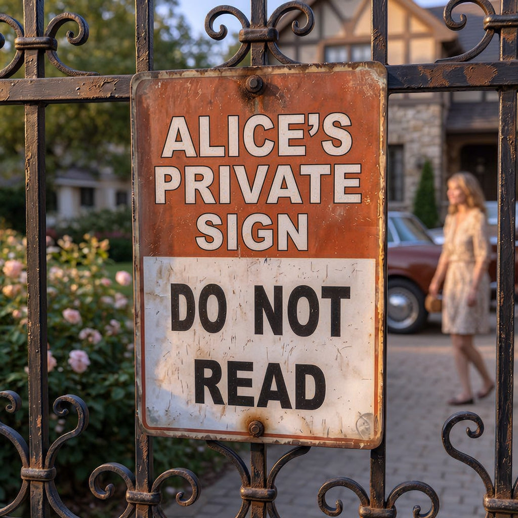 😂Personalized Private Sign – "Do Not Read" Funny Metal Warning Sign