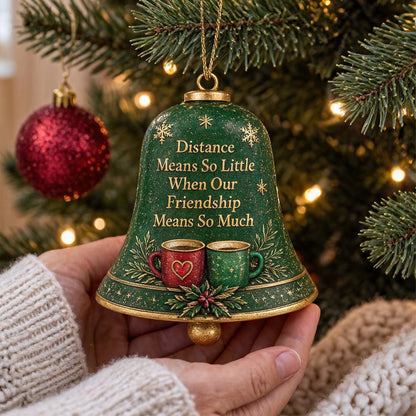 🔔 Sentimental Christmas Bell Ornament – 3D Keepsake with Gold Accents & Heartfelt Verse&nbsp;