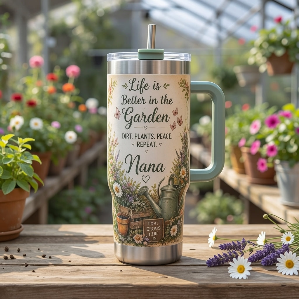 🌿🌸Personalized Garden Lover Tumbler