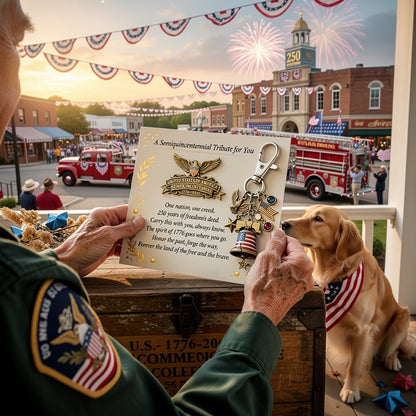 Semiquincentennial Tribute Keychain & Pin Set – 250th Anniversary of American Independence (1776–2026)