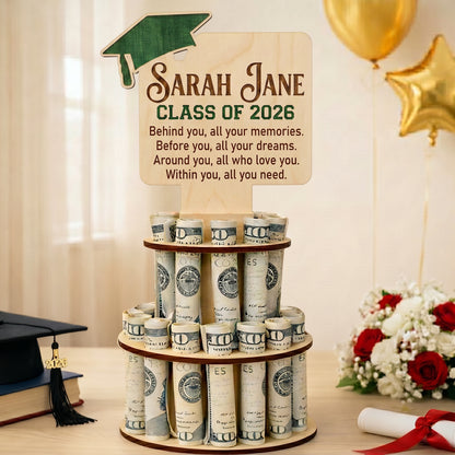 Personalized Graduation Money Cake Holder – Class of 2026