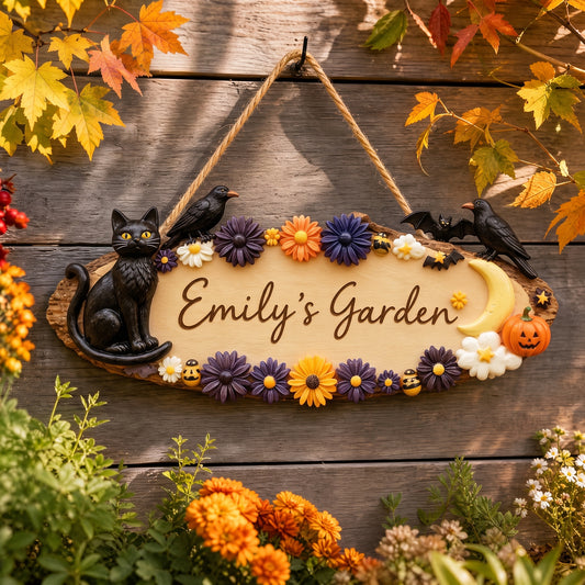 Personalized Halloween Magic Garden Sign