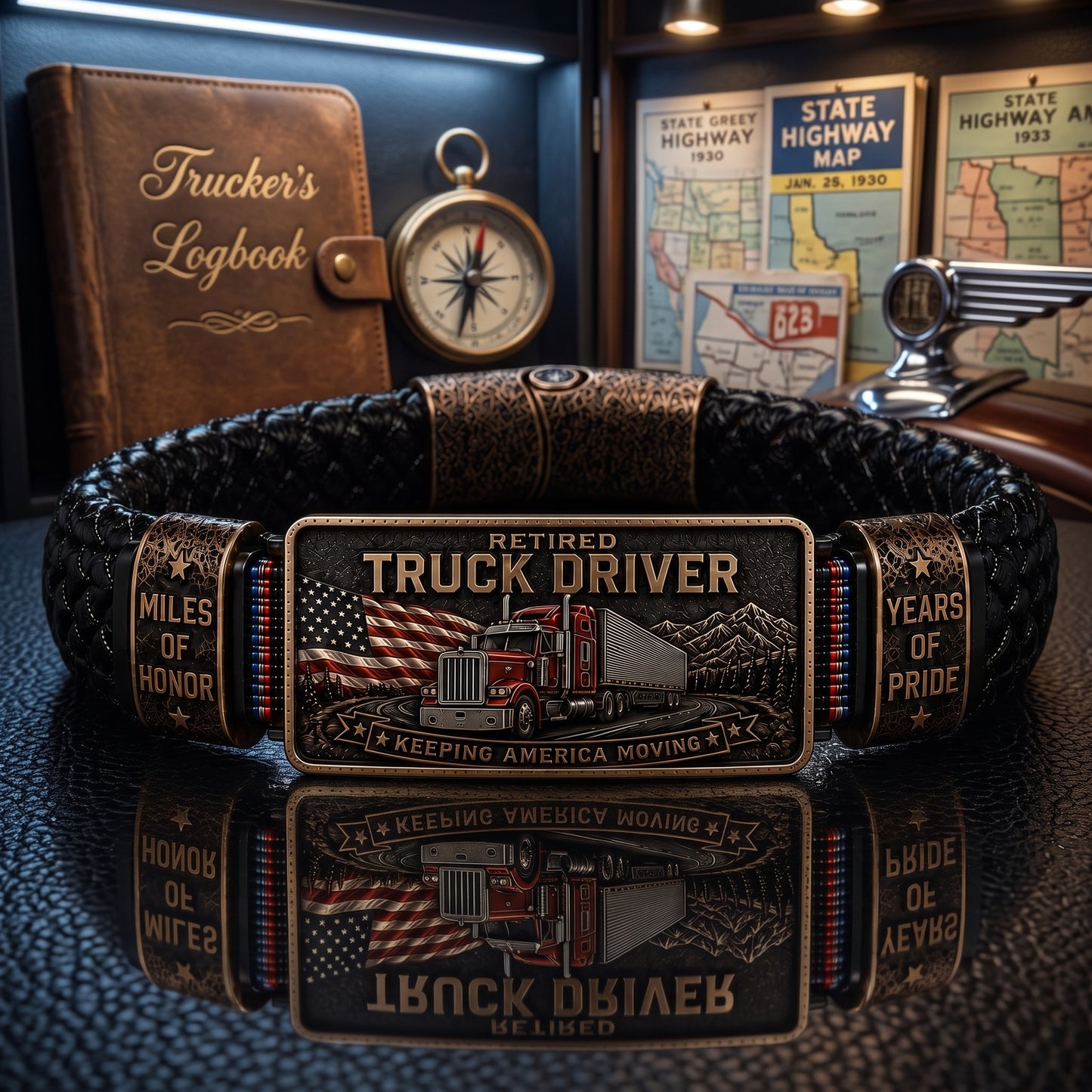 ⭐ Retired Truck Driver Bracelet – Honor The Miles. Celebrate The Legacy.