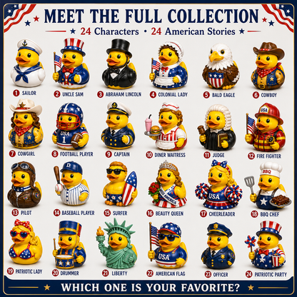 250th American Patriotic Rubber Duck Countdown Calendar 2026 – 24 Characters, 250 Years of Stories 🇺🇸