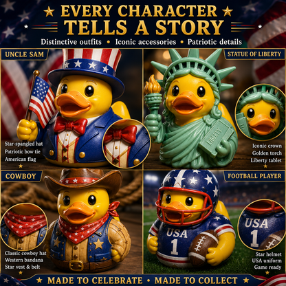 250th American Patriotic Rubber Duck Countdown Calendar 2026 – 24 Characters, 250 Years of Stories 🇺🇸