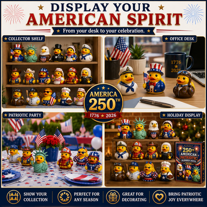 250th American Patriotic Rubber Duck Countdown Calendar 2026 – 24 Characters, 250 Years of Stories 🇺🇸
