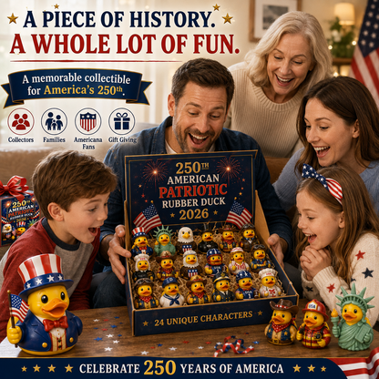 250th American Patriotic Rubber Duck Countdown Calendar 2026 – 24 Characters, 250 Years of Stories 🇺🇸