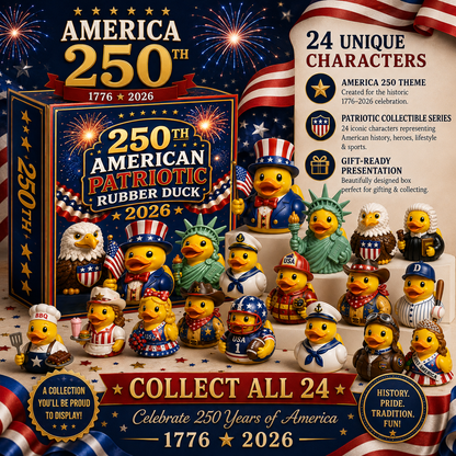 250th American Patriotic Rubber Duck Countdown Calendar 2026 – 24 Characters, 250 Years of Stories 🇺🇸