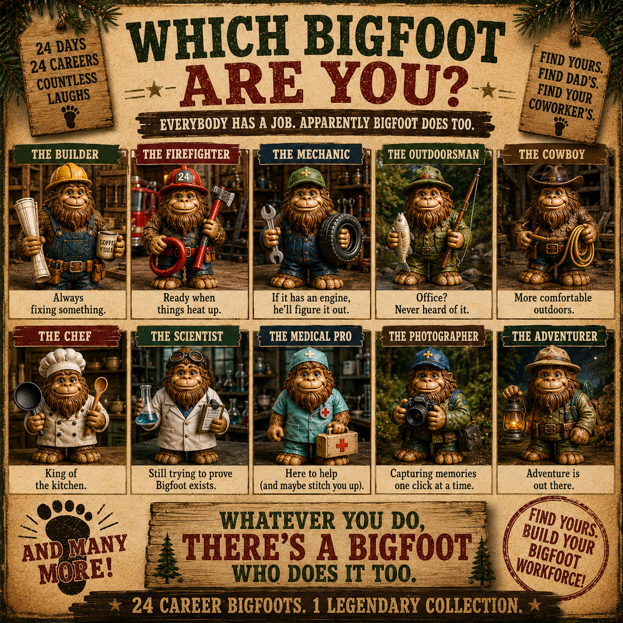 🦶 Bigfoot Careers Advent Calendar 2026 – 24 Days of Sasquatch at Work