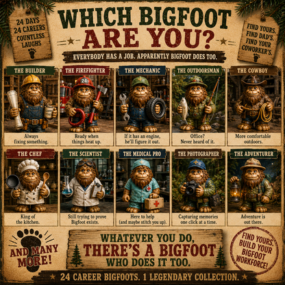 🦶 Bigfoot Careers Advent Calendar 2026 – 24 Days of Sasquatch at Work