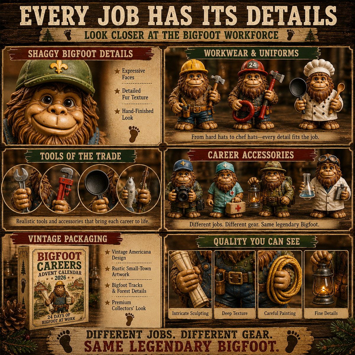 🦶 Bigfoot Careers Advent Calendar 2026 – 24 Days of Sasquatch at Work