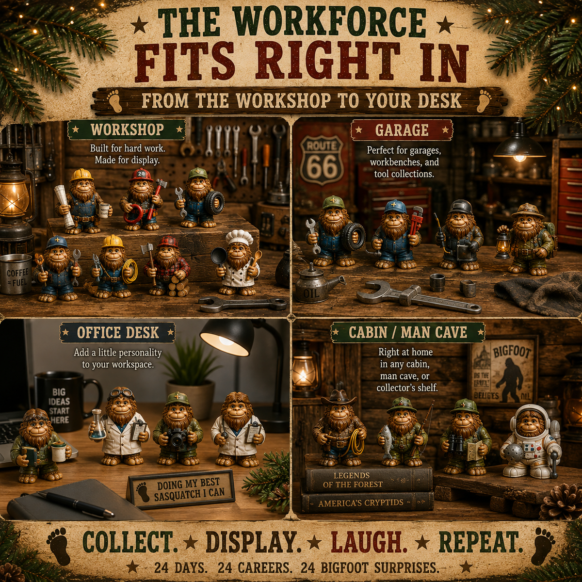 🦶 Bigfoot Careers Advent Calendar 2026 – 24 Days of Sasquatch at Work