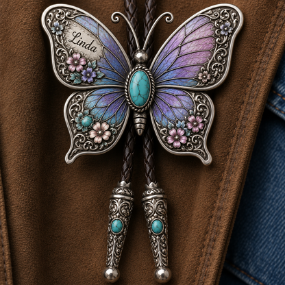 Personalized Butterfly Bolo Tie