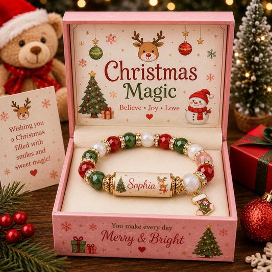 Personalized Christmas Magic Bracelet Gift Set