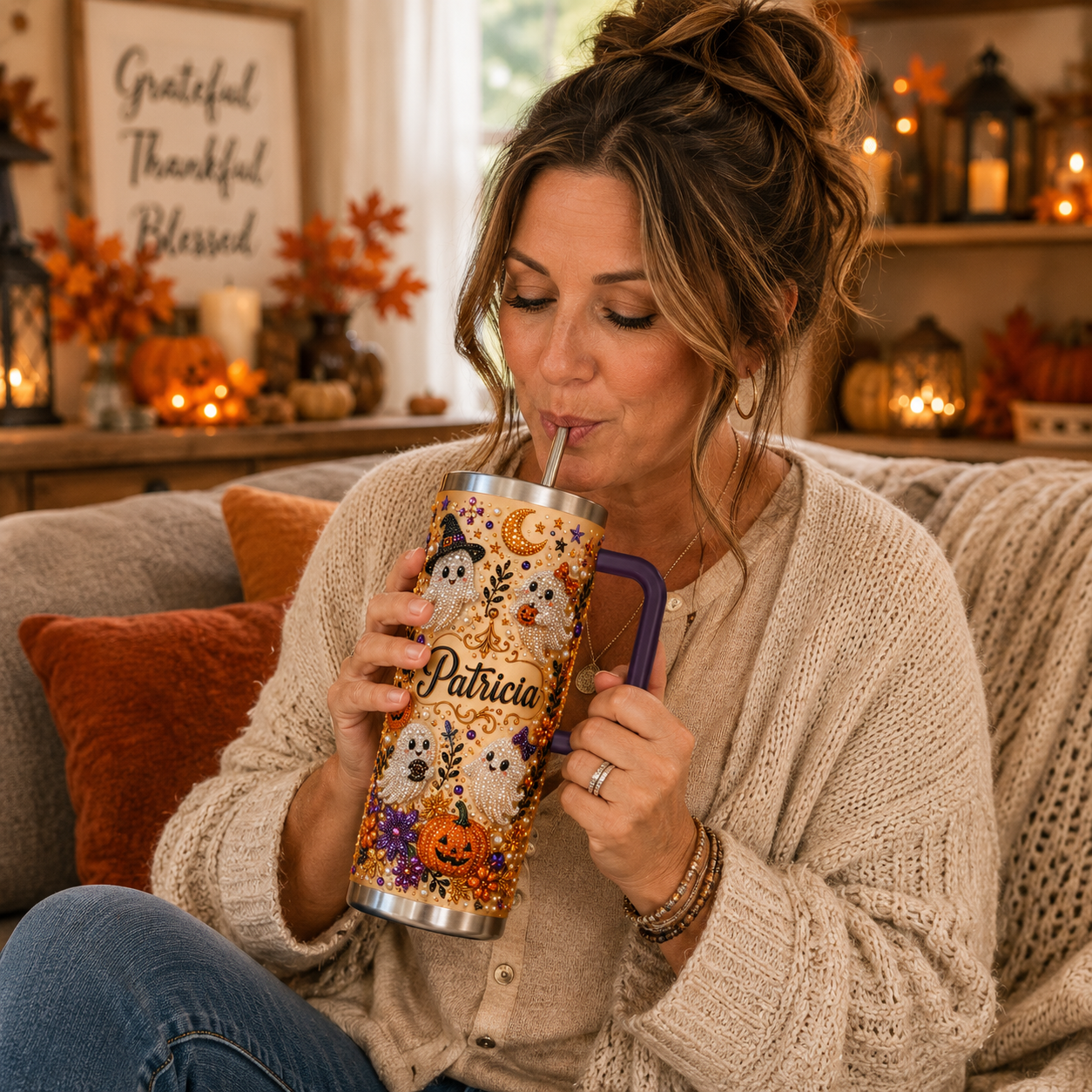 🎃👻Personalized Halloween Ghost Tumbler