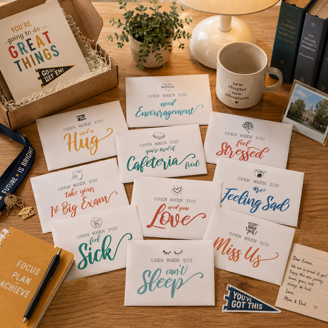Open When Envelopes – A Thoughtful Hug for Every College Moment