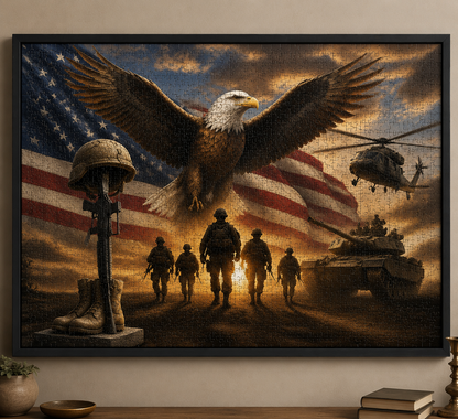 Military Tribute Puzzle Wall Art