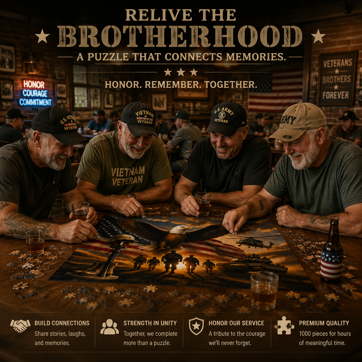 Military Tribute Puzzle Wall Art