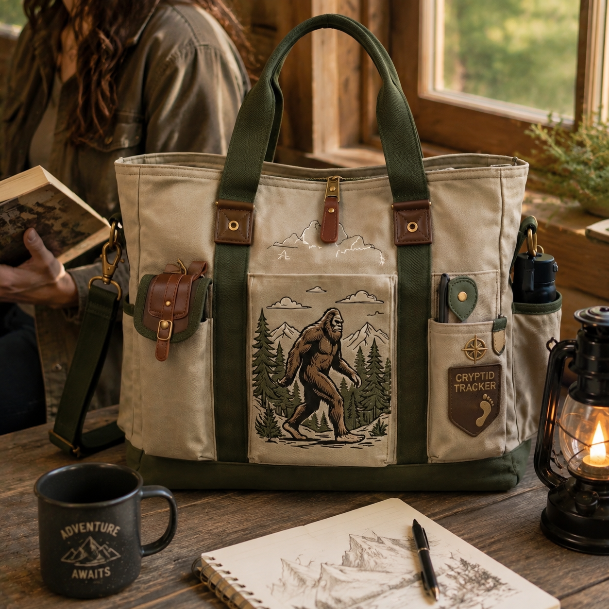 🦶 Bigfoot Wilderness Adventure Multifunctional Tote Bag