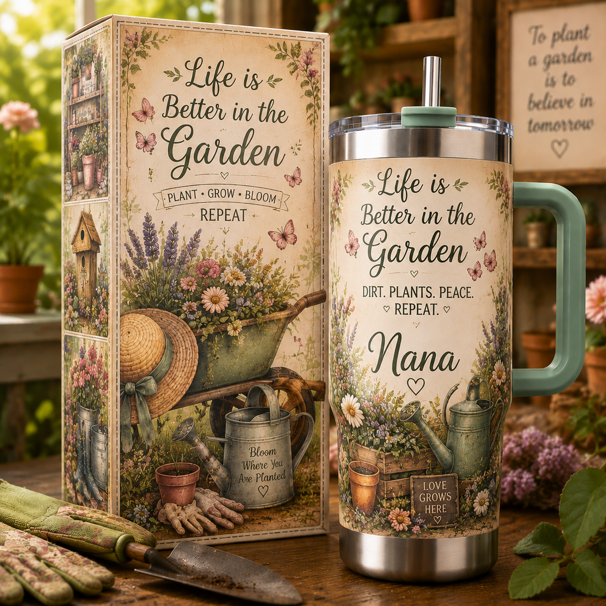 🌿🌸Personalized Garden Lover Tumbler