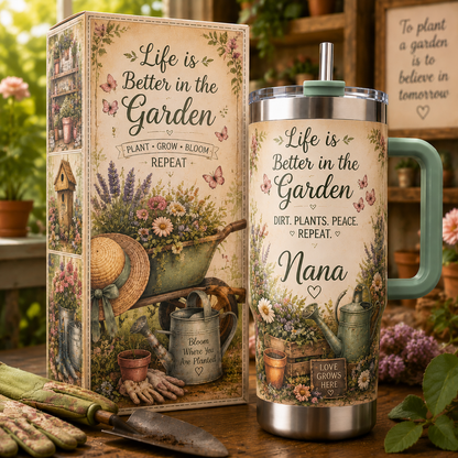🌿🌸Personalized Garden Lover Tumbler