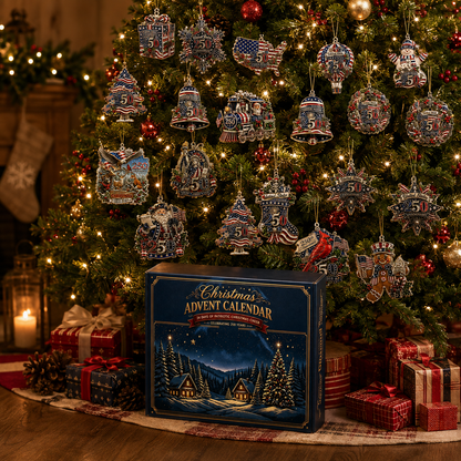 🎄🇺🇸 Patriotic Christmas Ornament Advent Calendar