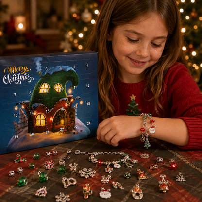 🎅24 Pcs DIY Christmas Advent Calendar Bracelets Set