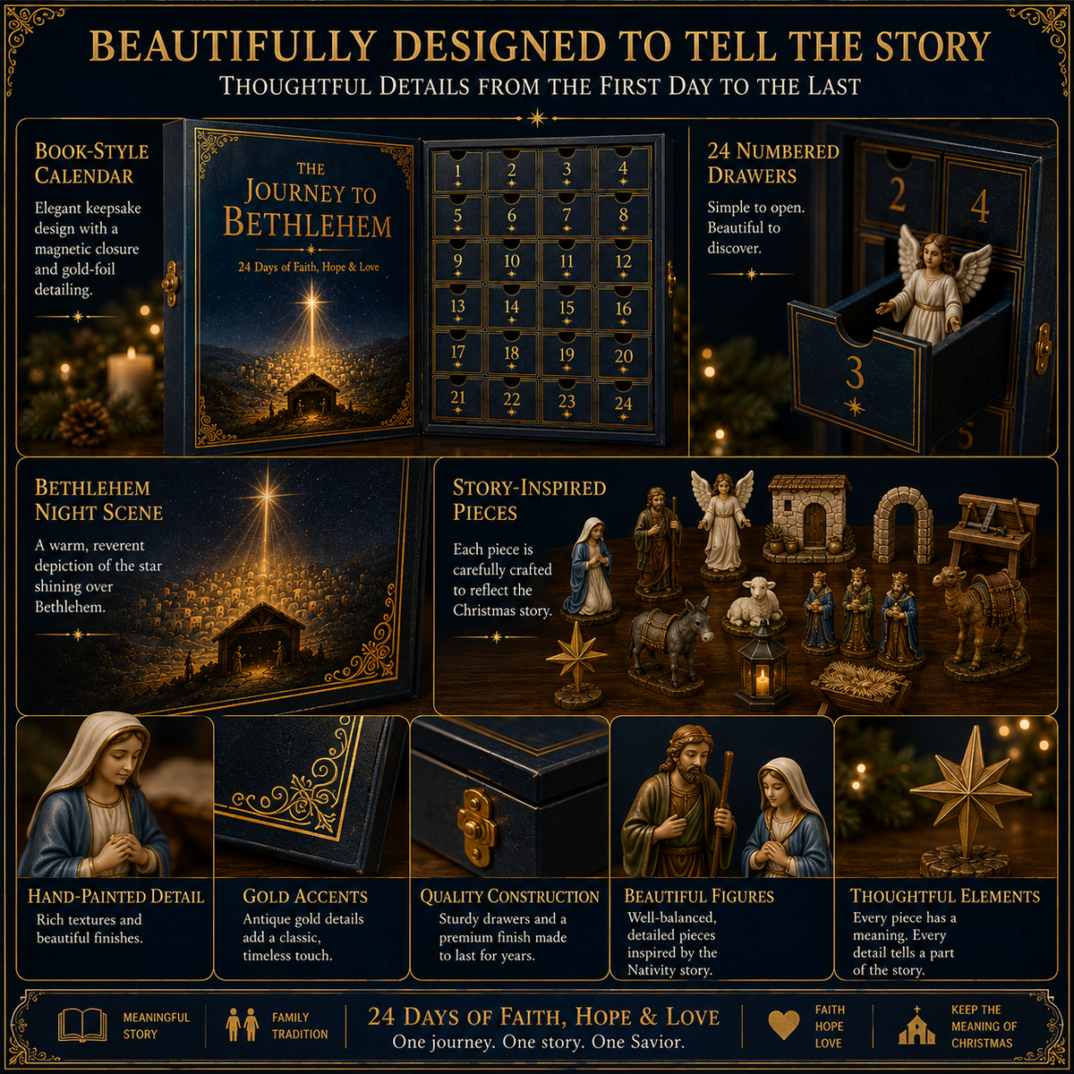 🌟 2026 Christian Nativity Advent Calendar – 24-Day Journey to Bethlehem