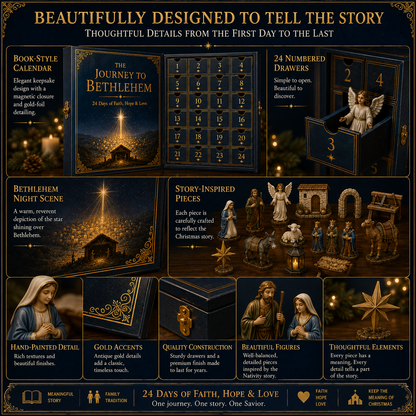 🌟 2026 Christian Nativity Advent Calendar – 24-Day Journey to Bethlehem