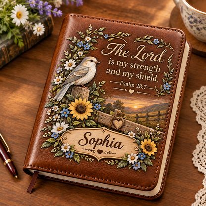 📖Personalized Leather Scripture Notebook