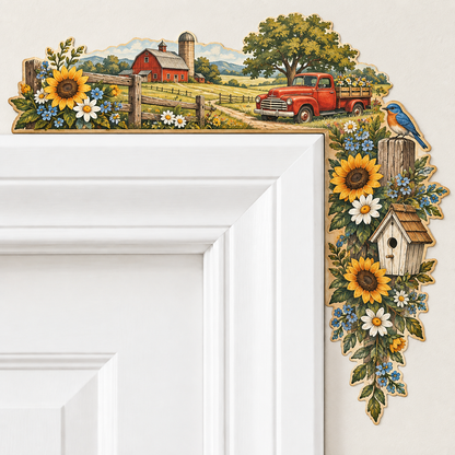 🏡 Scenic Countryside Door Frame Corner Decor
