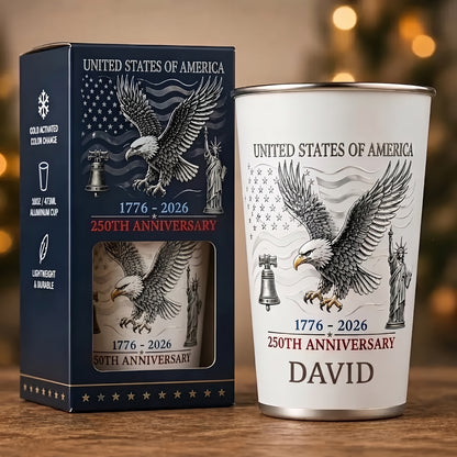Personalized USA 250th Anniversary Color Changing Cup