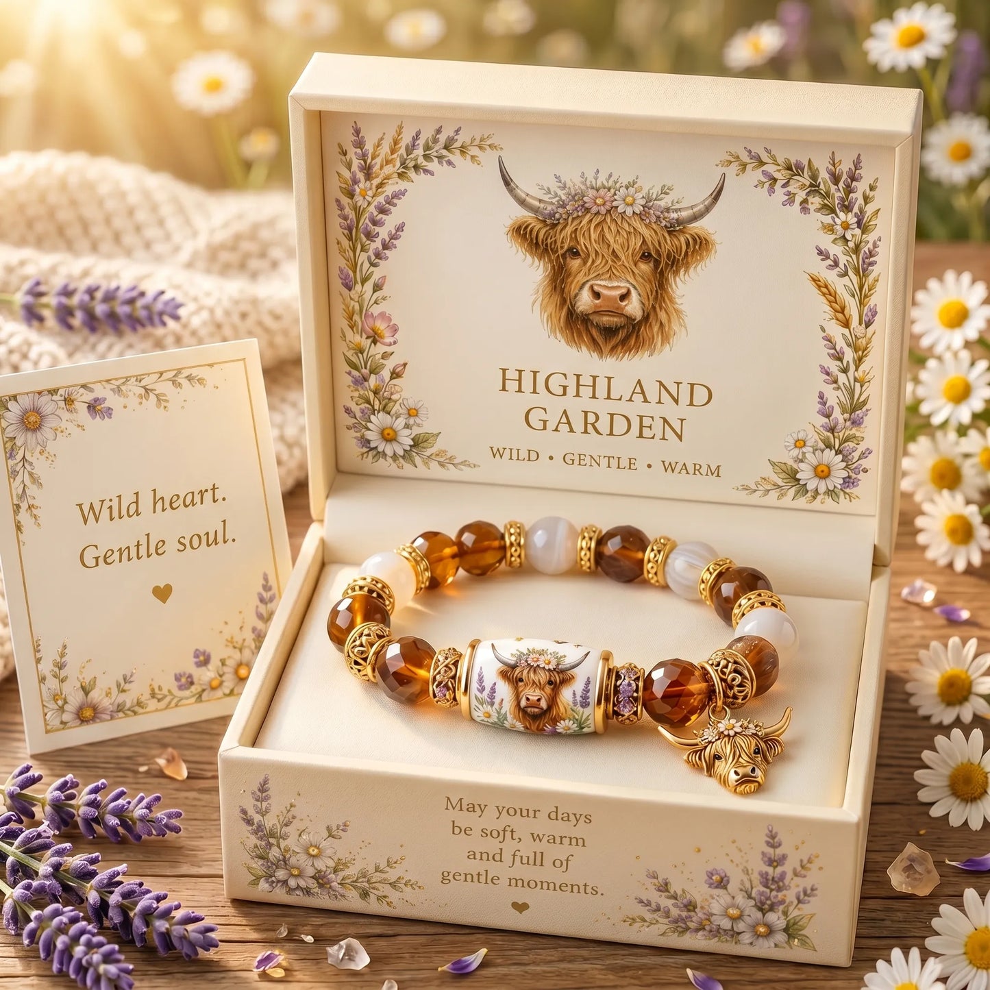 🐂Wild • Gentle • Warm🌾 — Highland Garden Bracelet✨