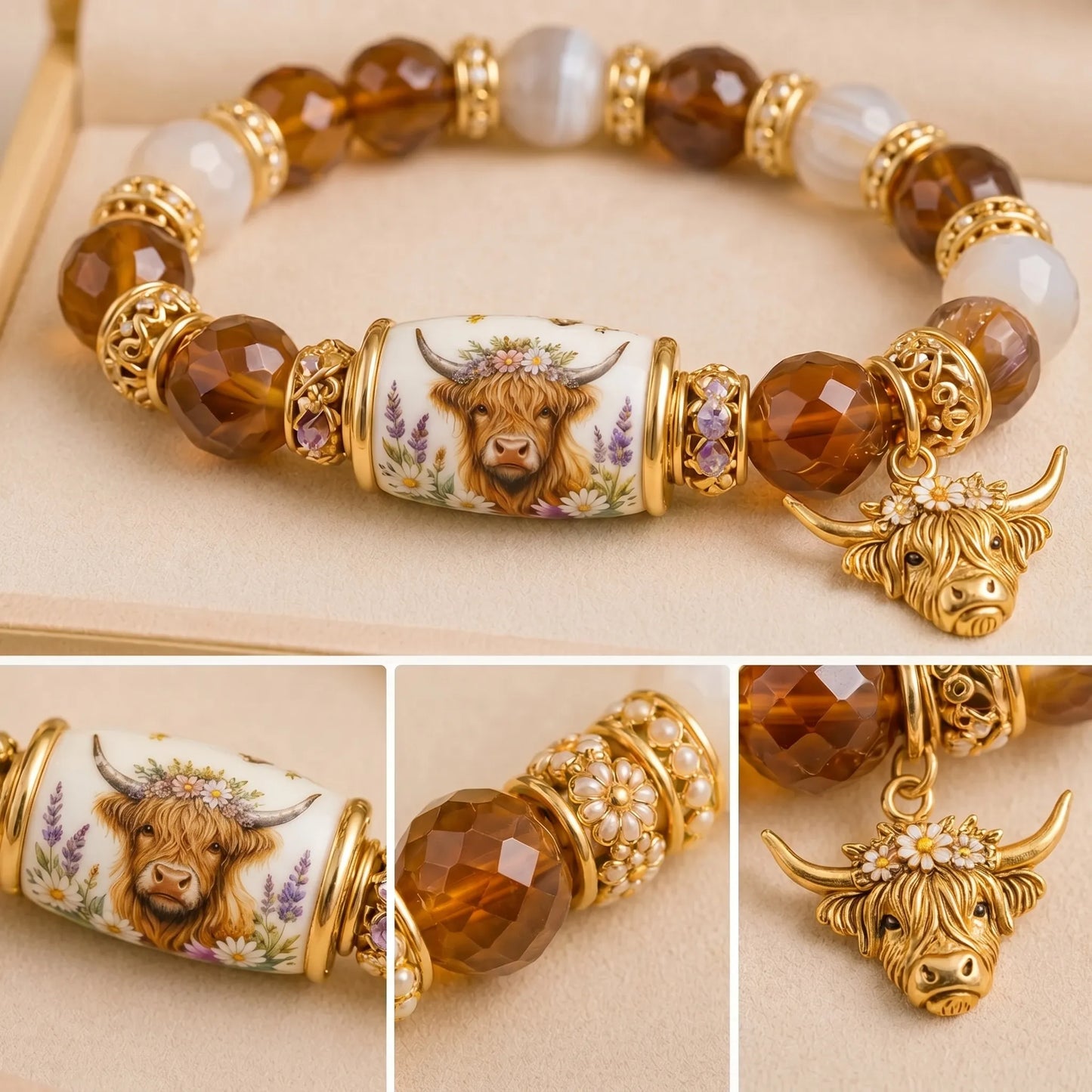 🐂Wild • Gentle • Warm🌾 — Highland Garden Bracelet✨