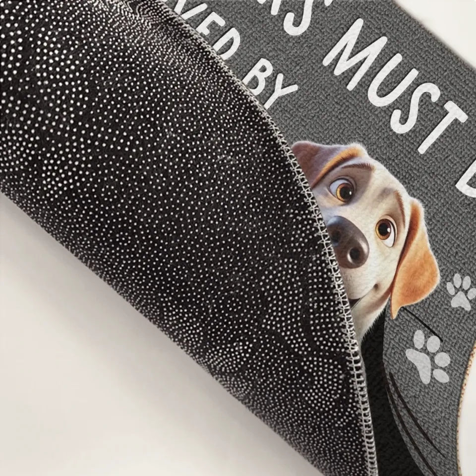Custom Home Decor Decorative Mat - Personalized Birthday Gifts For Dog Lovers, Dog Dad And Mom - The Real Bosses Live Here